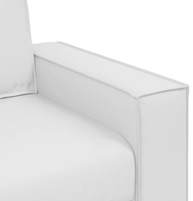 Fotel, Fehér, 59 cm, Műbőr