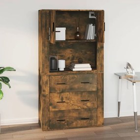 füstös tölgy színű szerelt fa fali szekrény 80x33x80 cm