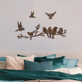 Fém fali dekoráció, Rusty Birds 2