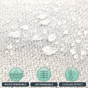 Blumfeldt Téglalap alakú napellenző, 3 x 4 m, rögzítőgyűrűkkel, poliészter, légáteresztő