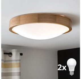 Brilagi Brilagi - LED mennyezeti lámpa CARVALHO SLIM 2xE27/60W/230V tölgy pr. 37 cm BG0742