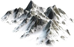 Fotótapéta - Hóval borított hegyek (152,5x104 cm)
