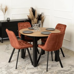 Szék rozsdabarna színben, bársony kárpittal. RICK