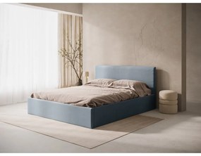 Világoskék kárpitozott ágytámla 190,5x100 cm Remo – Micadoni