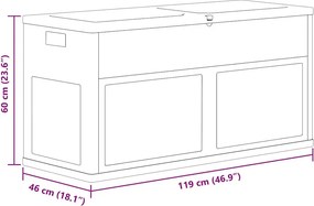 Fekete Kerti Tárolóláda 320 L