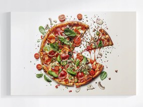 Vászonkép Canvas Főzés Étel Konyha Olasz Pizza 120x80