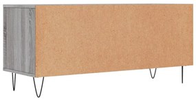 szürke sonoma színű szerelt fa TV-szekrény 100x34,5x44,5 cm