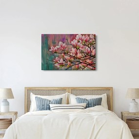 Kép - olajfestmény, virágzó Sakura (90x60 cm)