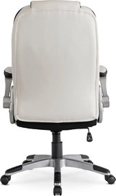 Forgószék fehér színben, műbőr kárpittal. LIVERPOOL