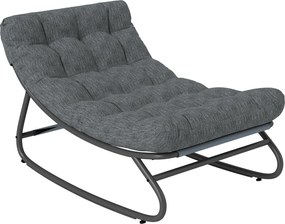 Outsunny hintaszék széles hálós üléssel és vastag párnával, kültéri ringató kertbe, erkélyre és teraszra, max. 120 kg, 101 x 66 x 63 cm | Aosom