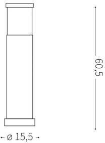 Ideal Lux - Kültéri lámpa 1xE27/42W/230V 60 cm IP44 antracit