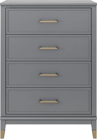 Westerleigh szürke komód, 75 x 106 cm - CosmoLiving by Cosmopolitan