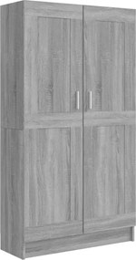 vidaXL szürke sonoma színű szerelt fa könyvszekrény 82,5x30,5x150 cm