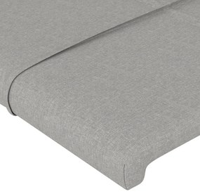 világosszürke szövet LED-es fejtámla 93x16x118/128 cm
