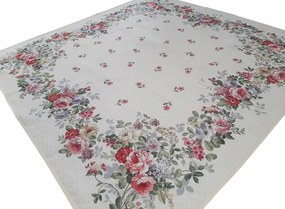 Abrosz 100x100 cm dekoratív vastag bézs rózsás Nagy Választékú virágmintás