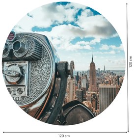 PIPPER. Textil kör alakú falmatrica "New York 2" Méret: 120cm