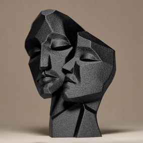 Romantikus Pár Modern Figura Dekoratív Szobor Geometriai Arcok