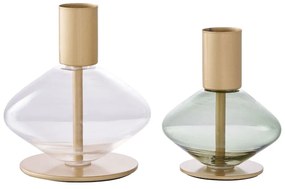 Üveg gyertyatartó készlet 2 db-os – House Nordic
