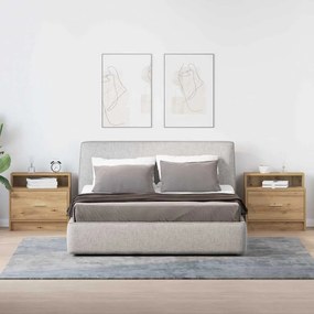 Éjjeliszekrények fiókkal 2 db artisan tölgy 51 x 31 x 47 cm