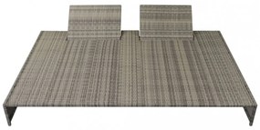 15 részes szürke kültéri polyrattan pihenőszett