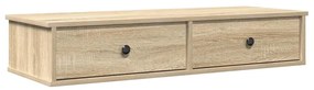 sonoma tölgy szerelt fa falipolc fiókokkal 100 x 37,5 x 19 cm