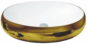 Rea Melania mosdótál 60x40.5 cm ovális mosdótálak kétszínű REA-U1050