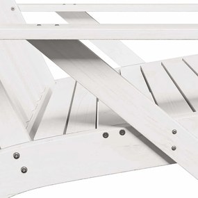 Kerti adirondack szék fehér 75x77x77 cm tömör fa fenyőfa