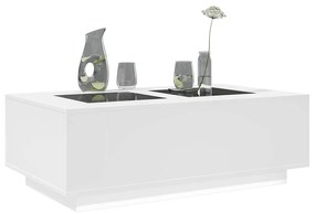 fehér végtelen hatású LED-es dohányzóasztal 116 x 69 x 40 cm