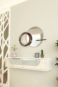 Meyra 120 - White, Travertine, Silver