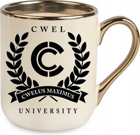 Bögre Elegant Bézs Cwel University Cwelus Ajándék Születésnap Ünnep