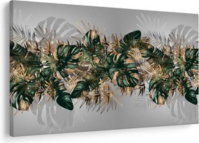 Kép - Gold-green, trópusi levelek (90x60 cm)