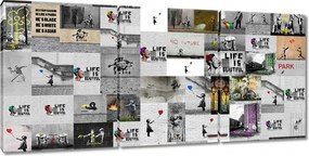 Vászonkép 150x70 Mix Banksy