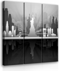 Vászonkép 90x100 Városkép Cityscape New York Szabadság-szobor Brooklyn