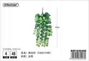 Leveles Függő 95CM Mesterséges Dekoratív Növény