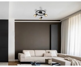 Globo 57917-3G - Spotlámpa  MASON 3xGU10/25W/230V fekete/arany