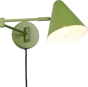 Zöld konnektorhoz csatlakoztatható fali lámpa hajlítható szerkezettel ø 15 cm Cosima – Trio