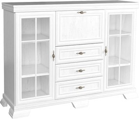 Vitrines szekrény bárszekrénnyel, sosna andersen, KORA KK6 NEW