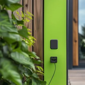 Brilagi - Kültéri padlóba építhető konnektor IP55 fekete téglalap alakú