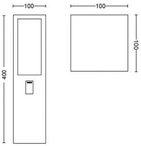 Philips 17431/30/P7 - LED RGB Kültéri lámpa Hue IMPRESS LED/16W/230V IP44
