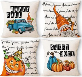 Dekorációs Őszi Párnahuzat Kanapé Szett 4 db 50x50cm