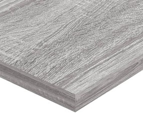 4 db szürke sonoma színű szerelt fa fali polc 60 x 20 x 1,5 cm