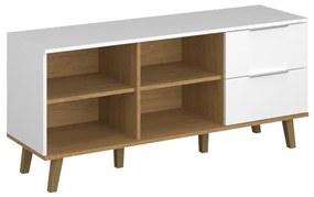 Komód Nickole 2S/134 (fehér + kőtölgy). 1053084