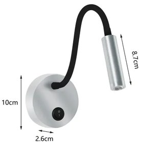 Brilagi - LED Rugalmas fali lámpa MAYA LED/3W/230V 4000K ezüst