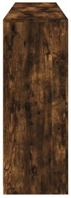 füstös tölgy színű tálalószekrény LED-ekkel 162 x 37 x 100 cm