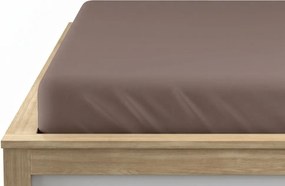 Mikroszálas gumis lepedő barna 90 x 200 cm