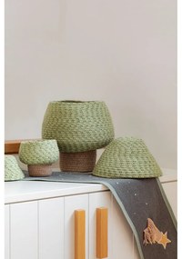 Zöld textil játéktároló kosár ø 25x36 cm Big Tree – Lorena Canals