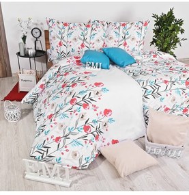 EMI Nice virágos pamut ágyneműhuzat, A standard egyszemélyes ágy szett tartalma: 1x 140x200 + 1x 70x90