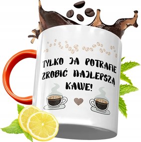 Narancssárga Bögre Baristáknak Ajándék fényképes nyomtatással