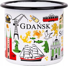 Zománcozott bögre 500 ml Háromszék szimbólumok Folkstar