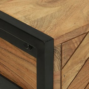 Konzol Asztal 90x35x75 cm Szilárd Fa Akác